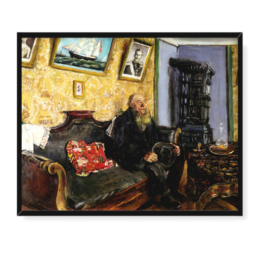 Christian Krohg Wizyta kondolencyjna 50x40 w RAMIE