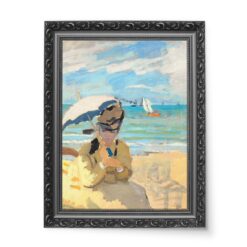 Claude Monet Camille na plaży w Trouville 50×70 wydruk na płótnie CANVAS