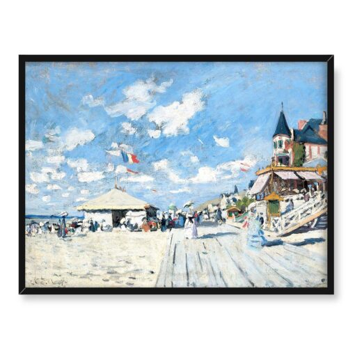 Claude Monet Hotel i plaża w Trouville 40x30 w RAMIE