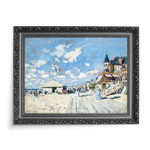 Claude Monet Hotel i plaża w Trouville 70x50 wydruk na płótnie CANVAS