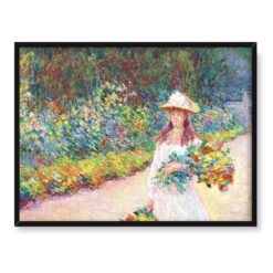Claude Monet Młoda kobieta w ogrodzie 40×30