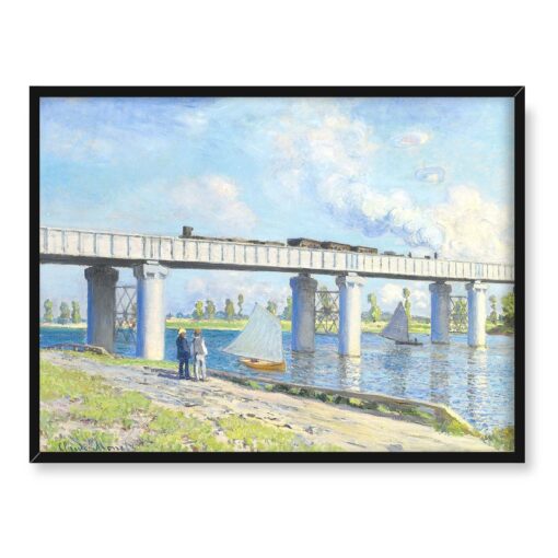 Claude Monet Most kolejowy w Argenteuil 40x30 w RAMIE