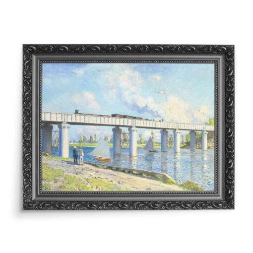 Claude Monet Most kolejowy w Argenteuil 70x50 wydruk na płótnie CANVAS