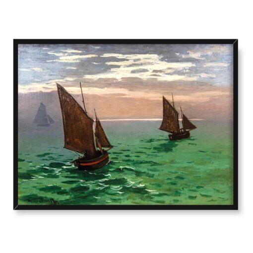 Claude Monet Łodzie rybackie na morzu 40x30