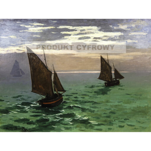 Claude Monet Łodzie rybackie na morzu — produkt cyfrowy do pobrania