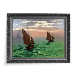 Claude Monet Łodzie rybackie na morzu 70×50 wydruk na płótnie CANVAS