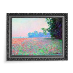 Claude Monet Pole owsa i maku 70×50 wydruk na płótnie CANVAS