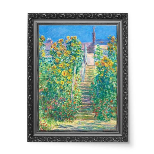 Claude Monet Schody w Vetheuil 50x70 wydruk na płótnie CANVAS