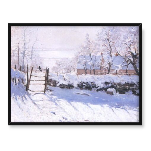 Claude Monet Sroka Zima 40x30
