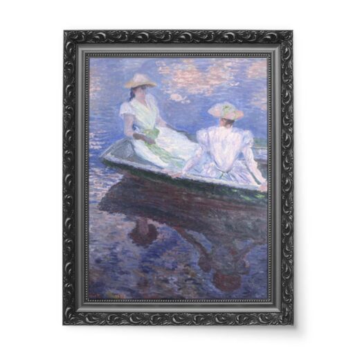 Claude Monet W łódce 50x70 wydruk na płótnie CANVAS
