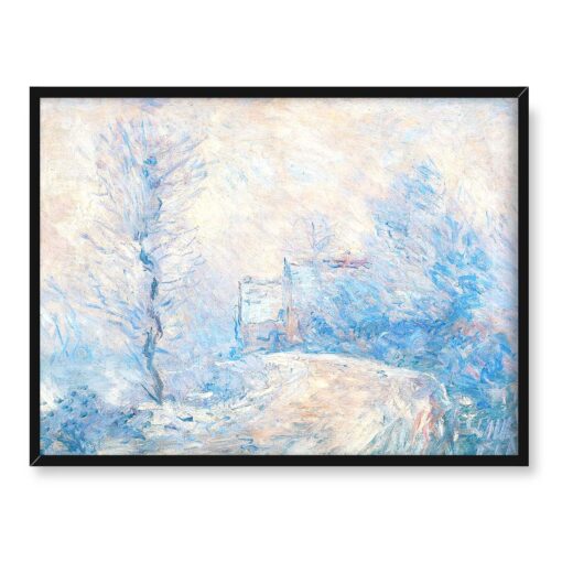 Claude Monet Wjazd do Giverny w śniegu Zima 40x30