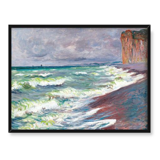 Claude Monet Wzburzone morze Pourville Francja 40x30 w RAMIE