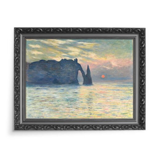 Claude Monet Zachód słońca nad Etretat 70x50 wydruk na płótnie CANVAS