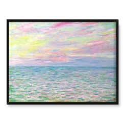 Claude Monet Zachód słońca nad morzem Pourville 40×30