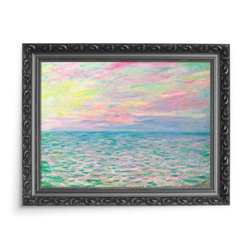 Claude Monet Zachód słońca nad morzem Pourville 70x50 wydruk na płótnie CANVAS