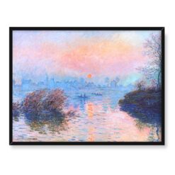 Claude Monet Zachód słońca nad Sekwaną Zima 40×30