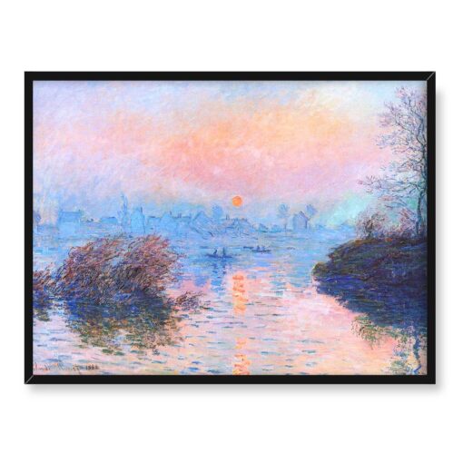 Claude Monet Zachód słońca nad Sekwaną Zima 40x30