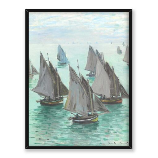 Claude Monet Żaglówki na spokojnym morzu 30x40