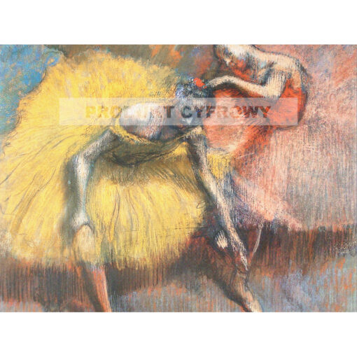 Edgar Degas Dwie tancerki żóta i różowa — produkt cyfrowy do pobrania