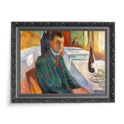 Edvard Munch Autoportret z butelką wina 70×50 wydruk na płótnie CANVAS