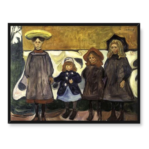 Edvard Munch Cztery dziewczynki w Asgardstrand 40x30