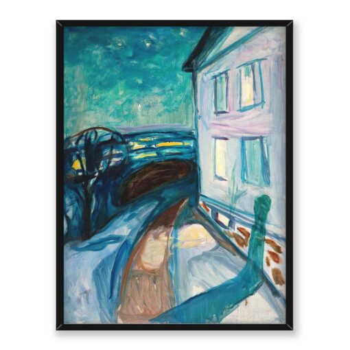 Edvard Munch Dom w świetle księżyca 30x40