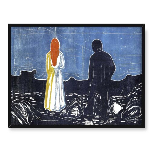 Edvard Munch Dwoje samotnych ludzi 40x30