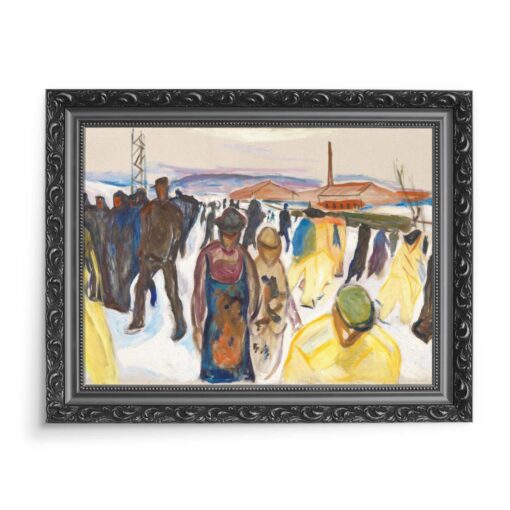 Edvard Munch Robotnicy wracający do domu 70x50 wydruk na płótnie CANVAS
