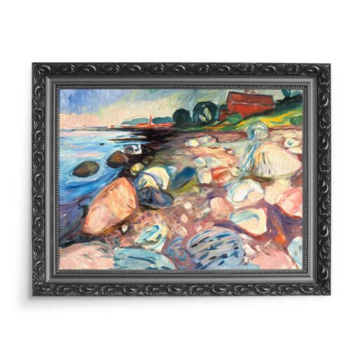Edvard Munch Wybrzeże z czerwonym domem 70x50 wydruk na płótnie CANVAS