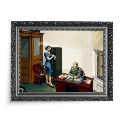 Edward Hopper Biuro w nocy 70x50 wydruk na płótnie CANVAS