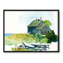 Edward Hopper Chata na plaży przy skałach 40x30