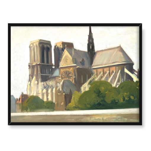 Edward Hopper Katedra Notre Dame Paryż 40x30 w RAMIE