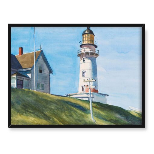 Edward Hopper Latarnia w Two Lights 40x30 w RAMIE