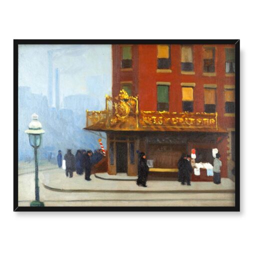 Edward Hopper Nowy Jork Na rogu ulicy 40x30 w RAMIE