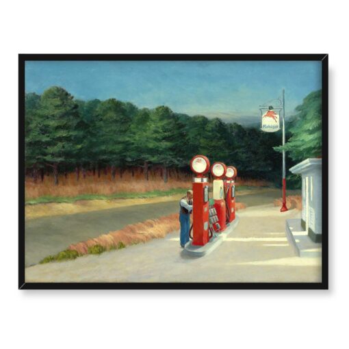 Edward Hopper Stacja benzynowa 40x30 w RAMIE