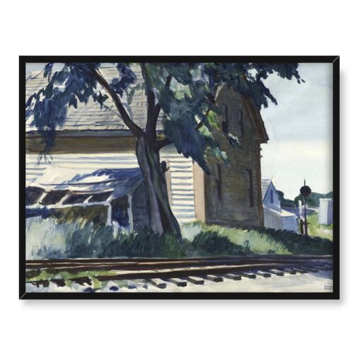 Edward Hopper Tory kolejowe w Lime Rock 40x30 w RAMIE