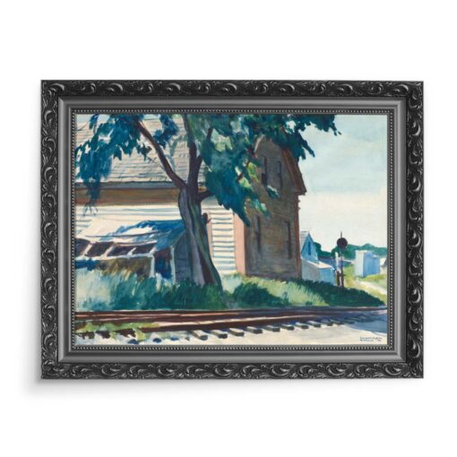 Edward Hopper Tory kolejowe w Lime Rock 70x50 wydruk na płótnie CANVAS