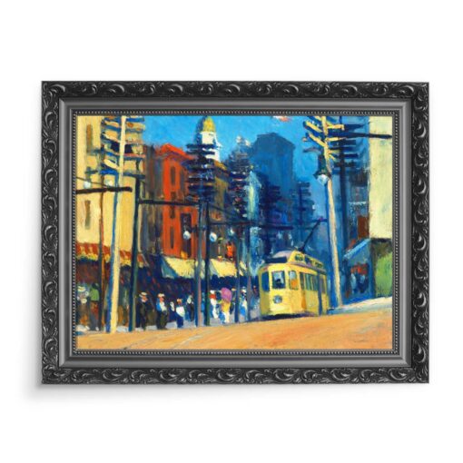 Edward Hopper Ulica 70x50 wydruk na płótnie CANVAS