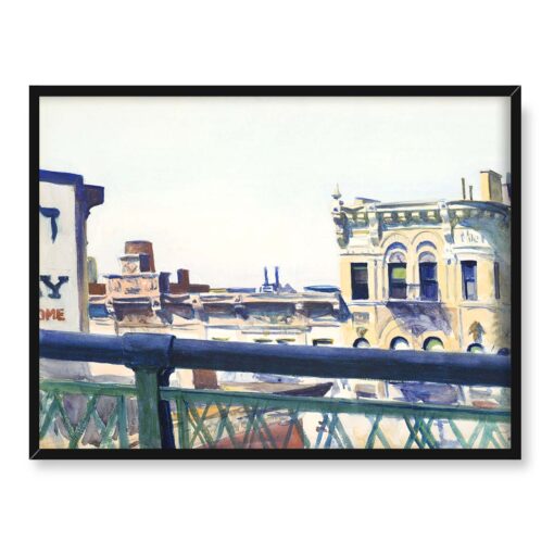 Edward Hopper Widok z apartamentu 40x30 w RAMIE
