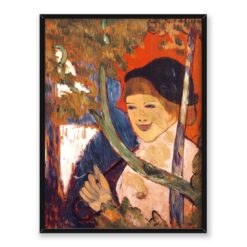 Emile Bernard Bretonka z czerwoną parasolką 30x40