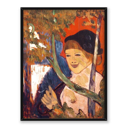 Emile Bernard Bretonka z czerwoną parasolką 30x40