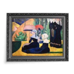 Emile Bernard Bretonki z parasolkami 70x50 wydruk na płótnie CANVAS