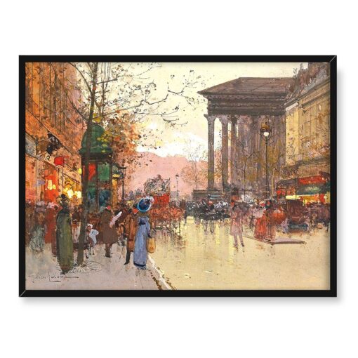 Eugene Galien-Laloue Boulevard de la Madeleine Paryż 40x30