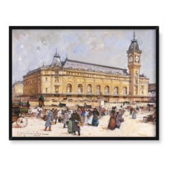 Eugene Galien-Laloue Dworzec Lyoński Paryż 40x30