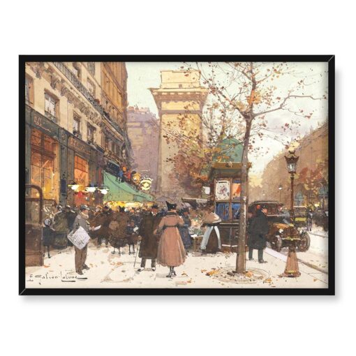 Eugene Galien-Laloue La Porte St Denis Paryż 40x30