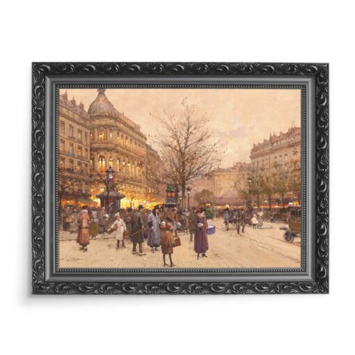 Eugene Galien-Laloue Le Boulevard vers la Pont Paryż 70x50 wydruk na płótnie CANVAS