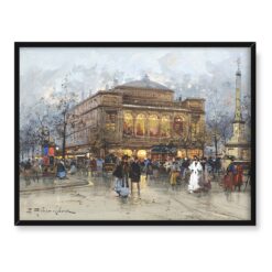 Eugene Galien-Laloue Le Theatre du Chatelet Paryż 40x30