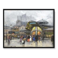 Eugene Galien-Laloue Les Halles Paryż 40x30