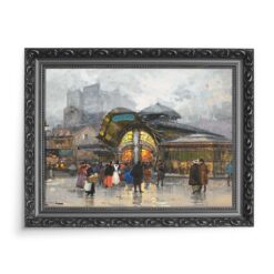 Eugene Galien-Laloue Les Halles Paryż 70×50 wydruk na płótnie CANVAS