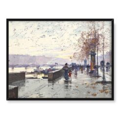 Eugene Galien-Laloue nabrzeże Luwru Paryż 40x30